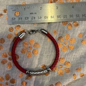 Canvas leather braded bracelet